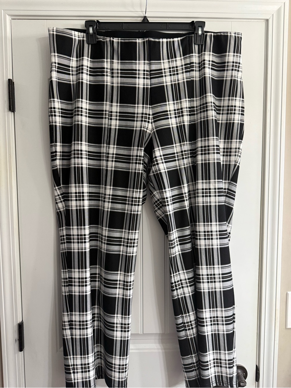Slim Factor Black & White Plaid Pants